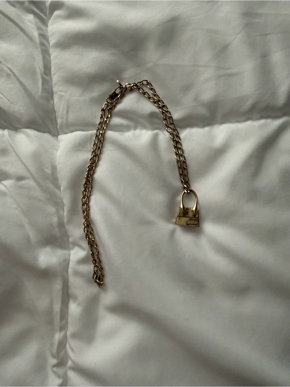 Jacquemus Gold Purse Pendant Chain Necklace